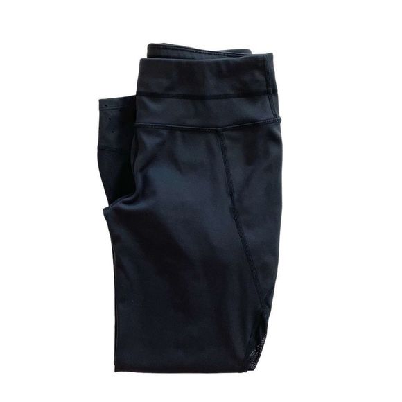 Athleta Laser Mesh Sonar Mid-Rise Capri Tight Legging Stretch Black XS - Picture 9 of 10